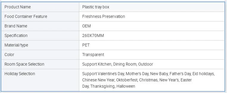 5 Component Container Plastic Tray Box Snack Food Blister Tray with Winko