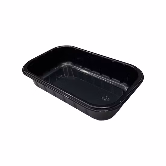 Hsqy mayorista desechables proveedor Cpet bandeja de plástico rectangular para alimentos para congelar la entrega de alimentos con Pet/películas sellables de PE