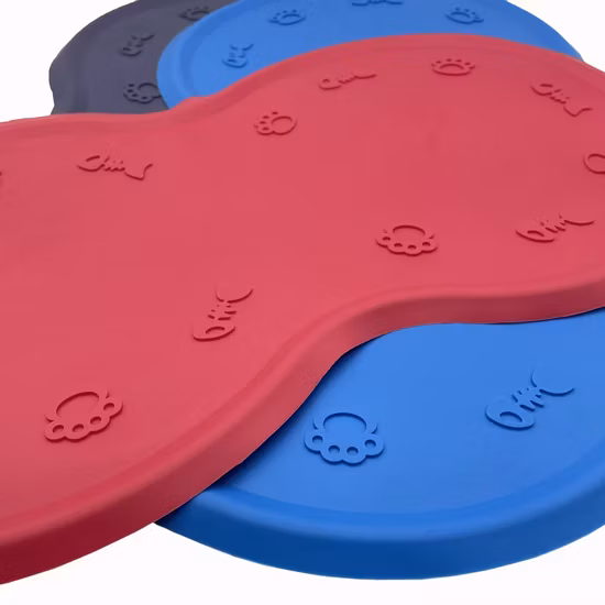 Estera para perros para comida y agua, mascota, gato, grande, pequeño, caucho de silicona, plástico, impermeable, alimentación, plato para comer, manteles individuales, bandejas con bordes, borde para piso