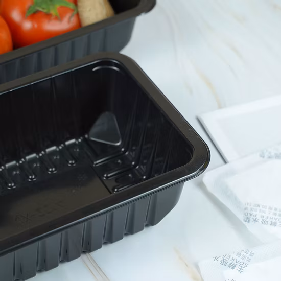 Bandeja de carne de pescado de PVC para mascotas de plástico PP de embalaje de tamaño personalizado con sellado