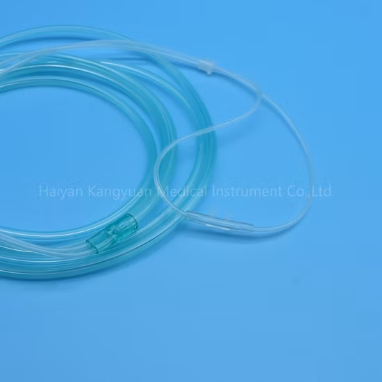 Tubo nasal de oxígeno desechable de PVC con puntas suaves